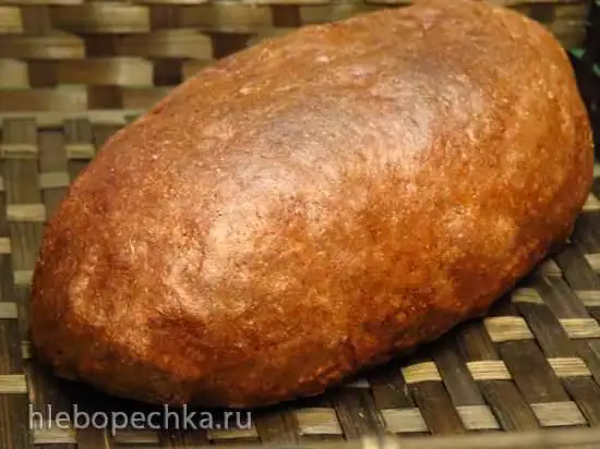 Заварной ржано-пшеничный хлеб на фруктовых жидких дрожжах