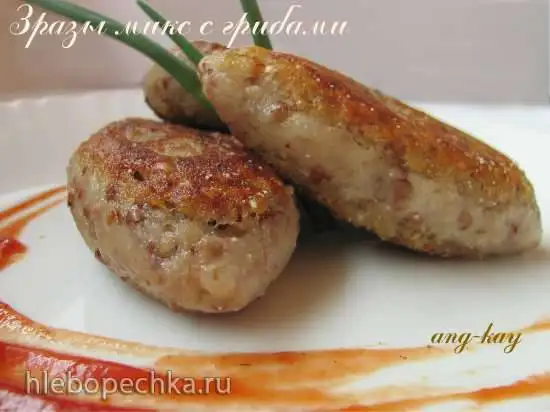 Зразы микс с грибами (постные)