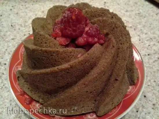 Черемуховый кекс с малиной