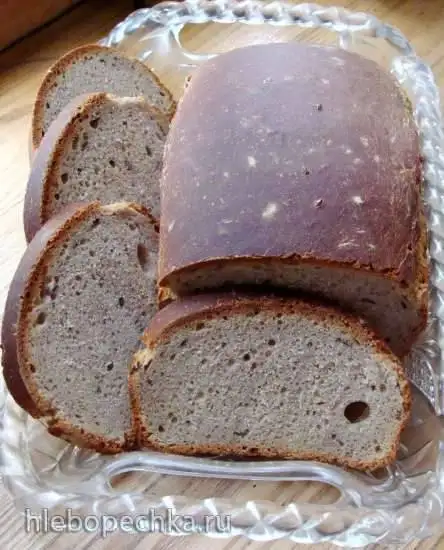Пшеничный хлеб на ржаной закваске с льняным семенем, отрубями