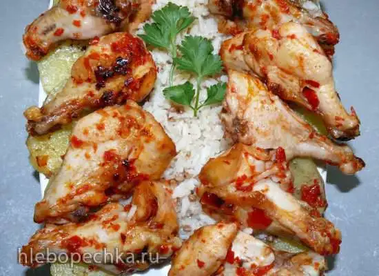 Тавук кебаб (курица с гарниром)