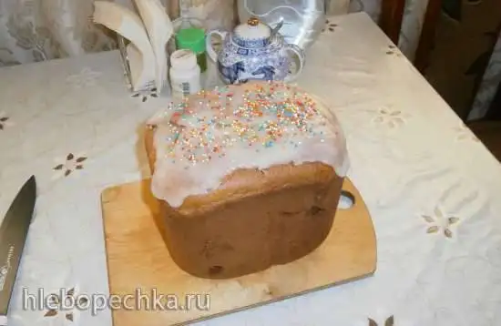 Кулич на скорую руку в хлебопечке (вариант 3)