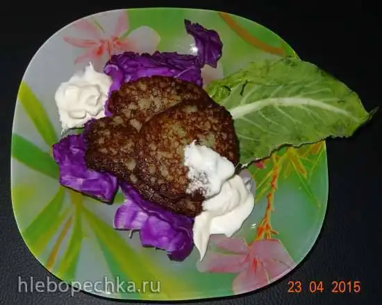 Драники с чесночно-мясным компонентом