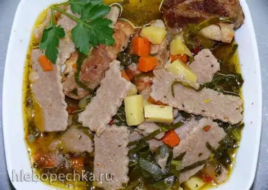 Капуста Аше (суп с салмой и капустой)