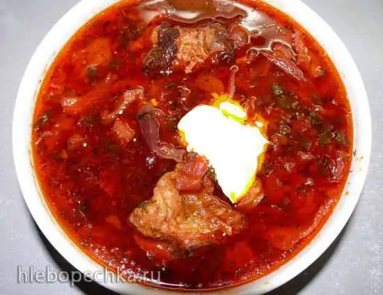 Борщ в казане