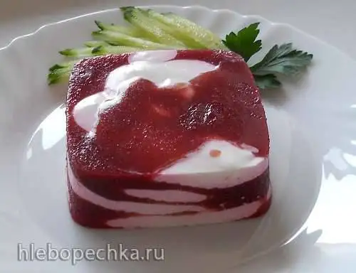 Холодная свекольная закуска с утеплением