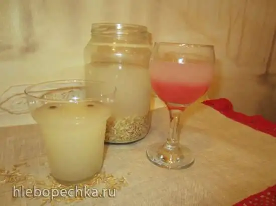 Овсяный квас на ржаной закваске