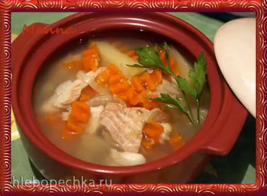 Сомовья уха с кукурузной крупой (мультиварка KitchenAid)