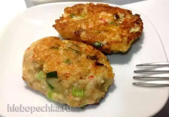 Котлеты из крабовых палочек и шампиньонов