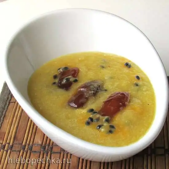 Суп из ананаса с финиками и маракуей