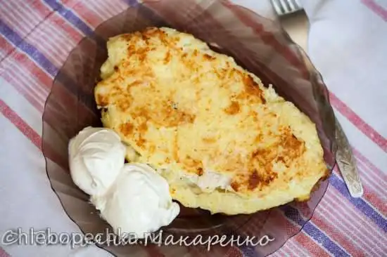 Картофель с мясным фаршем по типу драника в пиццепечке Princess