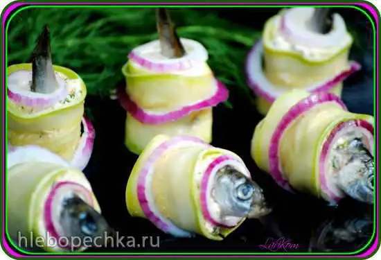 Закуска «Килечка в окошке»