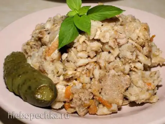 Каша перловая со свининой в молоковарке