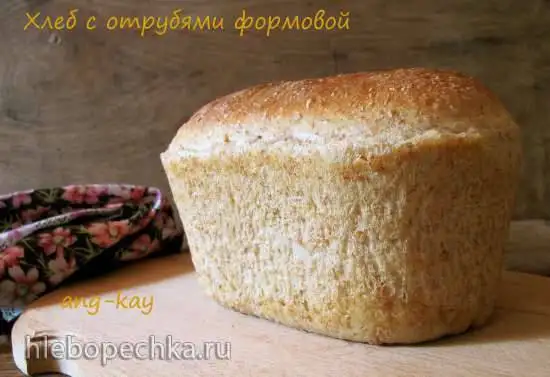 Хлеб на закваске с отрубями формовой
