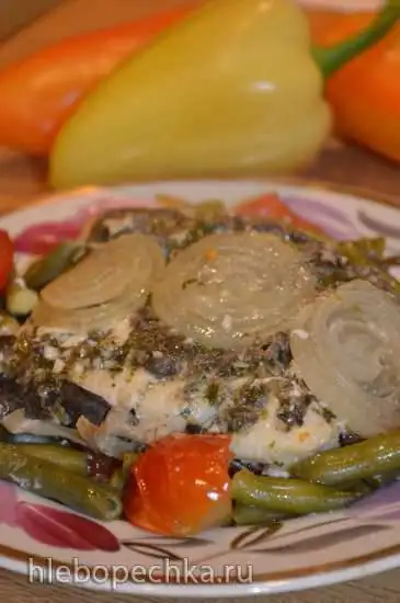 Треска с овощами по-провански