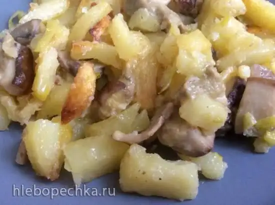 Картошка жареная с грибами в пиццамейкере Princess 115000