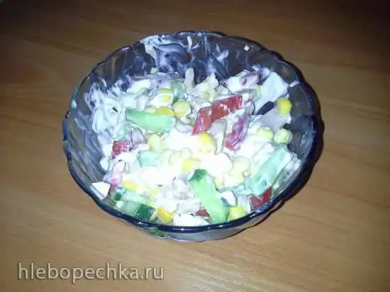 Салат с кальмарами Sous-vide (скороварка Steba)
