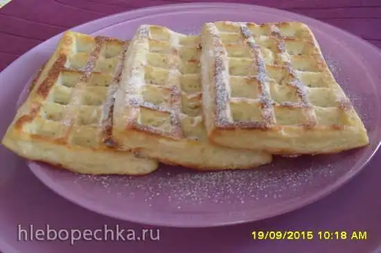 Вафли толстые творожно-овсяные с яблоком