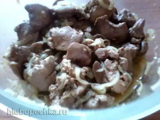 Печёнка куриная классическая в микроволновке