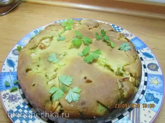 Пирог ленивый с курицей