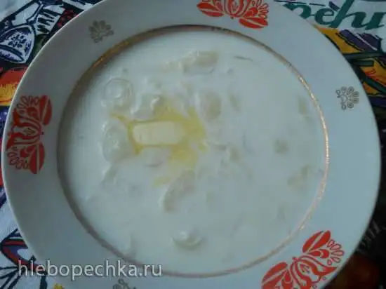 Молочный суп по-могилевски (лакшины)