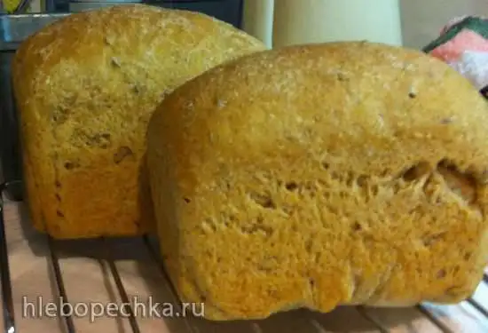 Хлеб пшенично-ржаной с овсяными хлопьями длительного холодного брожения