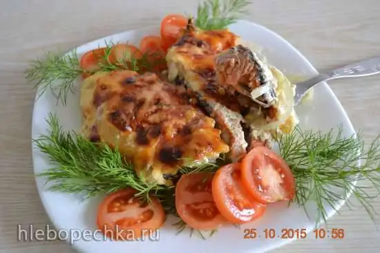 Кижуч в сметанной заливке