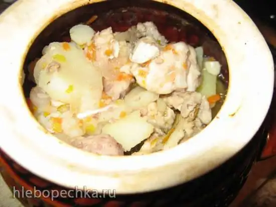 Рагу с курицей в горшочке диетическое