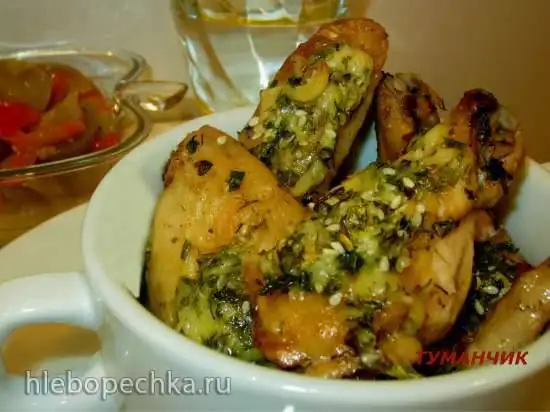 Куриные крылышки в пряной корочке с кунжутом