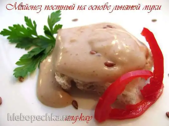 Майонез постный на основе льняной муки