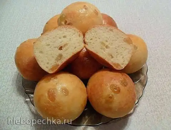 Булочки из творога с изюмом