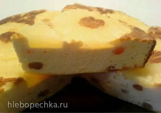Запеканка творожная с ананасом