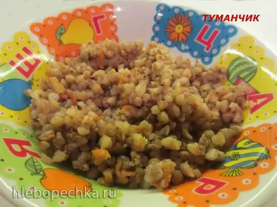 Рассыпчатая гречка с овощами из зеленой гречки в мультиварке-скороварке
