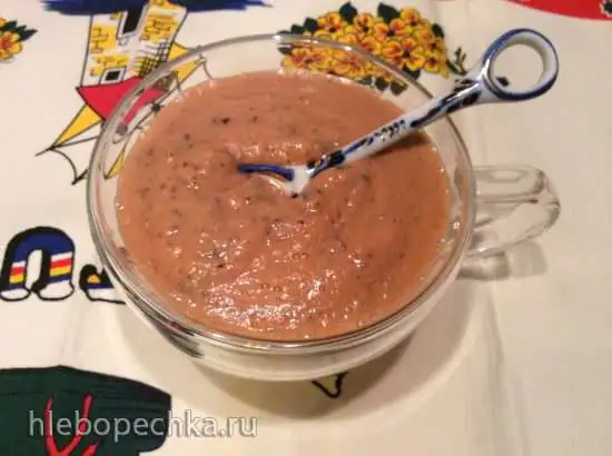 Десерт йогуртный с яблоком, черносливом и ягодой годжи (Daily Collection Мини-блендер Philips Blend&Go HR2