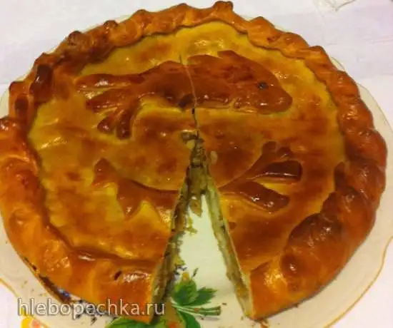 Рыбный пирог с капустой