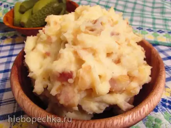 «Золотая картофельная каша» со шкварками и луком