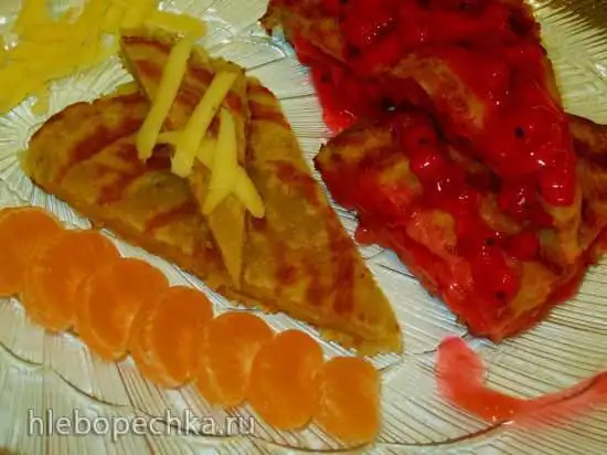 Тесто на французской горчице и меду для лепешек с разными начинками (газовый а-ля пиццамейкер)