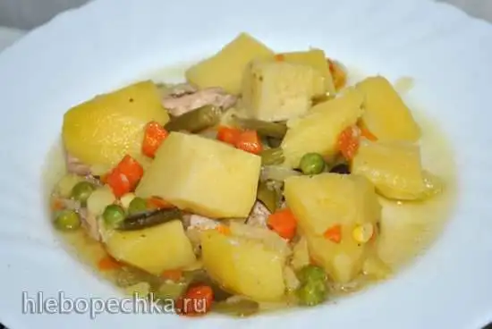 Тушеный картофель с овощами (зимний вариант). Polaris 0305