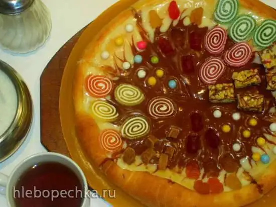 Пицца-потешка сладкая «Детская» на дрожжевом творожном тесте