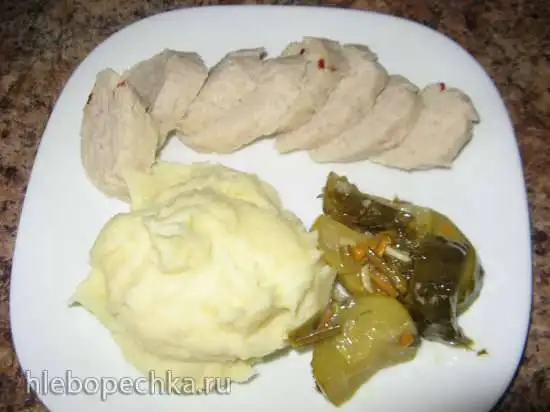 Курино-свиные колбаски, запеченные в фольге