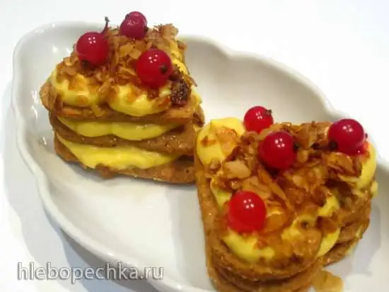 Пирожные цельнозерновые с кремом из тыквы и творога