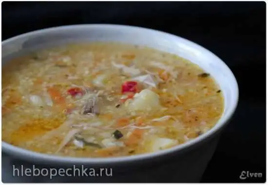 Суп куриный с кукурузной крупой