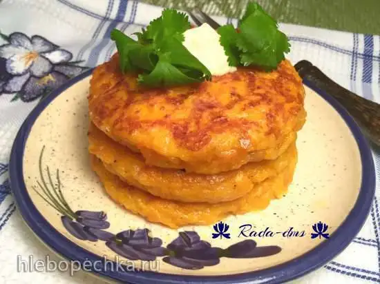 Оладьи (котлетки) тыквенные с сыром