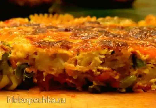 Запеканка из макарон с овощами (пиццамейкер Принцесс)