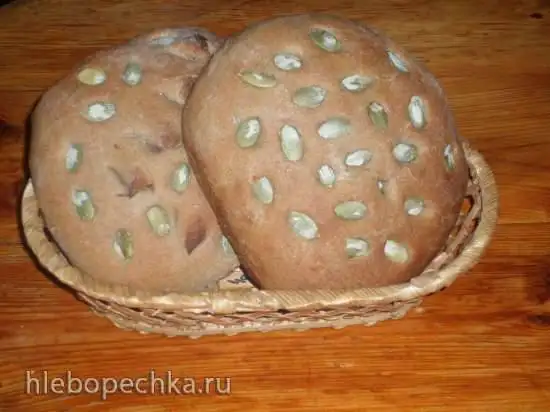Хлеб Деревенский на долгой опаре (с гречневой  мукой)
