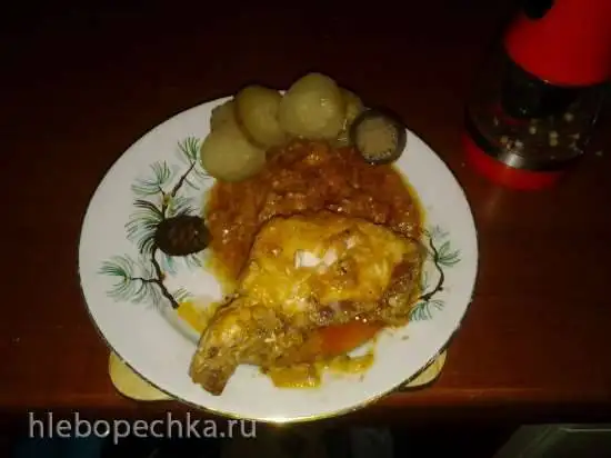 Курица в кабачковой икре