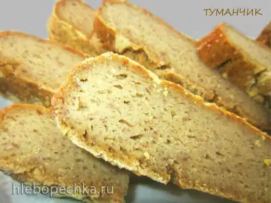 Безглютеновый заквасочный хлеб на опаре без яиц (вариант № 1)