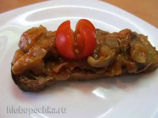 Грибы с кабачковой икрой