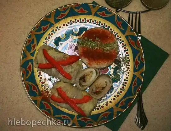 Голубцы из пекинской капусты с грибами и коричневым рисом в мультиварке Redmond RMC-M 4502