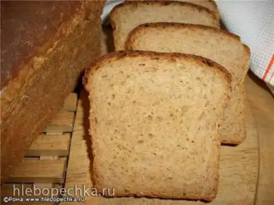 Пшеничный многозерновой хлеб на ряженке и сыворотке (духовка)
